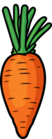 AI generated Carrot clipart design illustration png