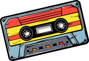 AI generated Casette tape clipart design illustration png