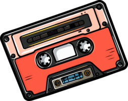 AI generated Casette tape clipart design illustration png