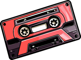 ai gegenereerd casette plakband clip art ontwerp illustratie png