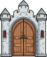 AI generated Castle gate clipart design illustration png