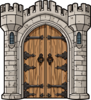 AI generated Castle gate clipart design illustration png