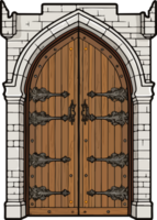 AI generated Castle gate clipart design illustration png