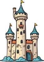 ai generiert Schloss Turm Clip Art Design Illustration png
