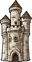 ai generado castillo torre clipart diseño ilustración png
