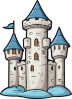 ai generado castillo torre clipart diseño ilustración png