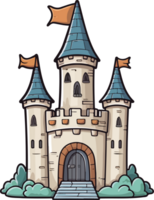 AI generated Castle tower clipart design illustration png