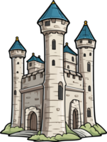 AI generated Castle tower clipart design illustration png