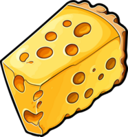 AI generated Cheese clipart design illustration png