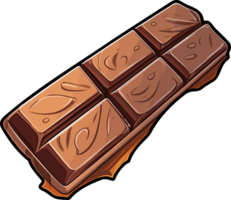 AI generated Chocolate bar clipart design illustration png