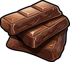 AI generated Chocolate bar clipart design illustration png