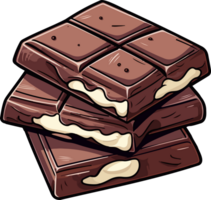 AI generated Chocolate bar clipart design illustration png