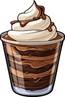 ai gegenereerd chocola mousse clip art ontwerp illustratie png