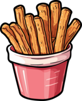 ai gerado churros clipart Projeto ilustração png