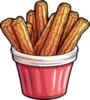 AI generated Churros clipart design illustration png