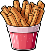 AI generated Churros clipart design illustration png