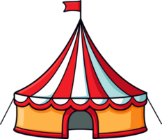 ai gegenereerd circus tent clip art ontwerp illustratie png