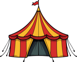 AI generated Circus tent clipart design illustration png