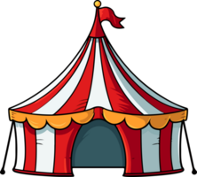 AI generated Circus tent clipart design illustration png