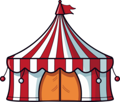 AI generated Circus tent clipart design illustration png