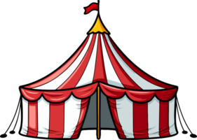 AI generated Circus tent clipart design illustration png