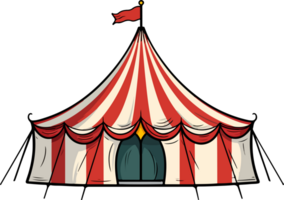 AI generated Circus tent clipart design illustration png