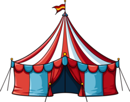 AI generated Circus tent clipart design illustration png