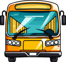 ai gegenereerd stad bus clip art ontwerp illustratie png