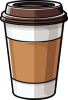 AI generated Cardboard coffee cup clipart design illustration png