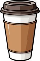 ai généré papier carton café tasse clipart conception illustration png