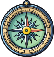 AI generated Compass icon clipart design illustration png