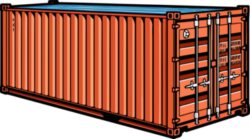 AI generated Container clipart design illustration png