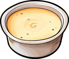 AI generated Creme brulee clipart design illustration png