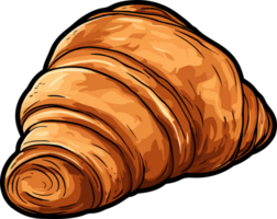 AI generated Croissant clipart design illustration png