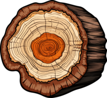 AI generated Cross section of tree clipart design illustration png