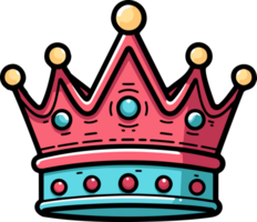 AI generated King crown clipart design illustration png