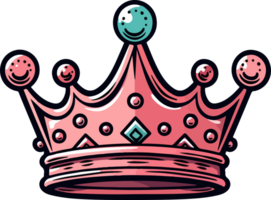 AI generated King crown clipart design illustration png