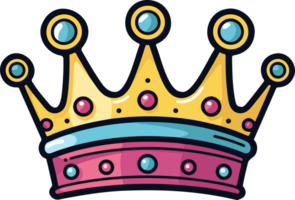 AI generated King crown clipart design illustration png