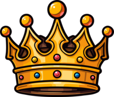 AI generated King crown clipart design illustration png