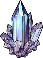 AI generated Crystal clipart design illustration png