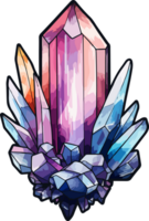 AI generated Crystal clipart design illustration png