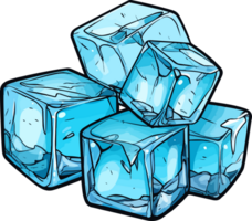 ai généré cube de la glace clipart conception illustration png