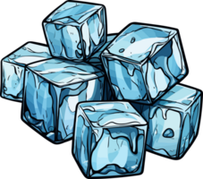 AI generated Cube of ice clipart design illustration png