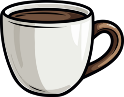 ai gegenereerd koffie kop clip art ontwerp illustratie png