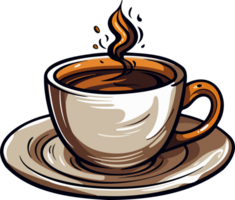 ai gegenereerd koffie kop clip art ontwerp illustratie png