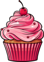 AI generated Cupcake clipart design illustration png