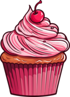 AI generated Cupcake clipart design illustration png