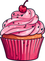 AI generated Cupcake clipart design illustration png