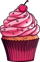 AI generated Cupcake clipart design illustration png