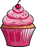 AI generated Cupcake clipart design illustration png